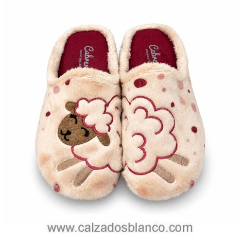 Zapatilla de Casa Cabrera 3243 OVEJA Marfil (111-0244)