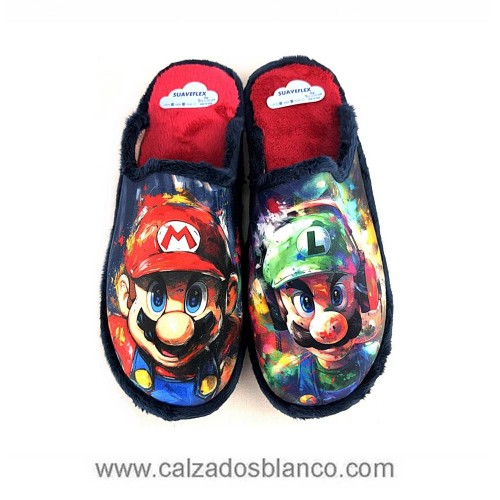Zapatilla de Casa SuaveFlex 200 MARIO & LUIGI (211-0154)