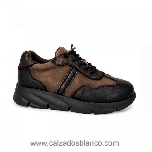 Zapato Sport Khloe Marín 3321 Negro (108-0223)