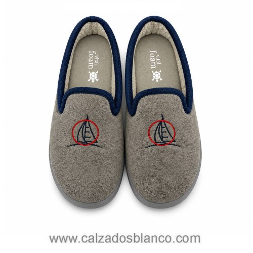 Zapatilla de Casa Vital Foam 395 Cerrada Gris (211-0162)