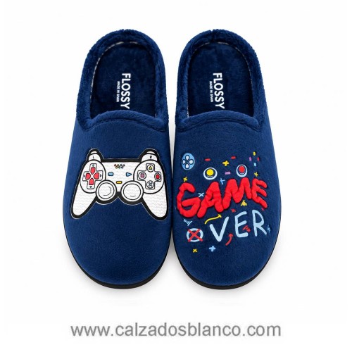 Zapatilla de Casa Flossy 27-239 GAME Marino (211-0167)
