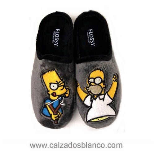 Zapatilla de Casa Flossy 27-241 SIMPSON Gris (211-0168)