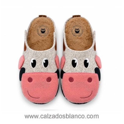 Zapatilla de Casa Marpen 211 VACA Crudo (111-0263)