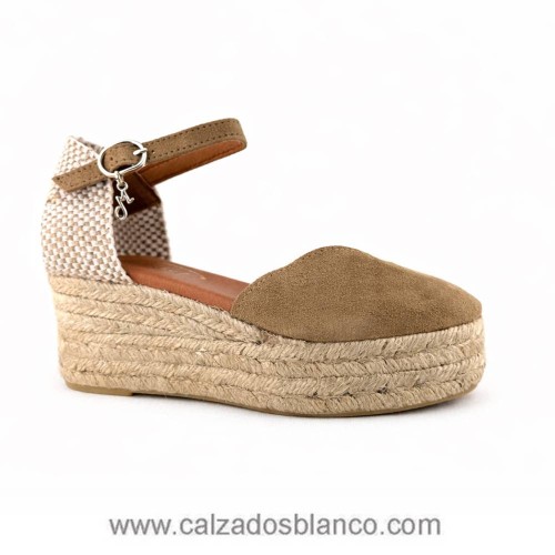 Zapatilla de Esparto Mariel 23319 Camel (112-0138)