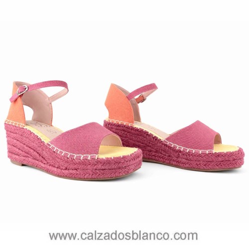 Zapatilla de Esparto Rosa Amada 459L905 Fucsia (112-0143)